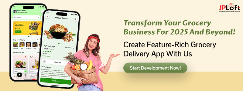 Develop a Grocery delivery Apps CTA